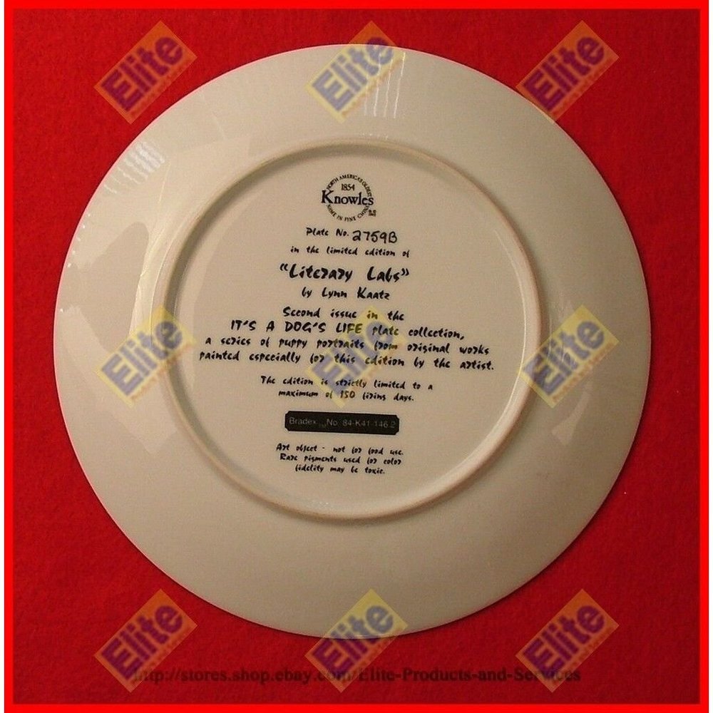 Its‎ a Dogs Life "Literary Labs" Collectors Plate by Knowles - Picture 2 of 5